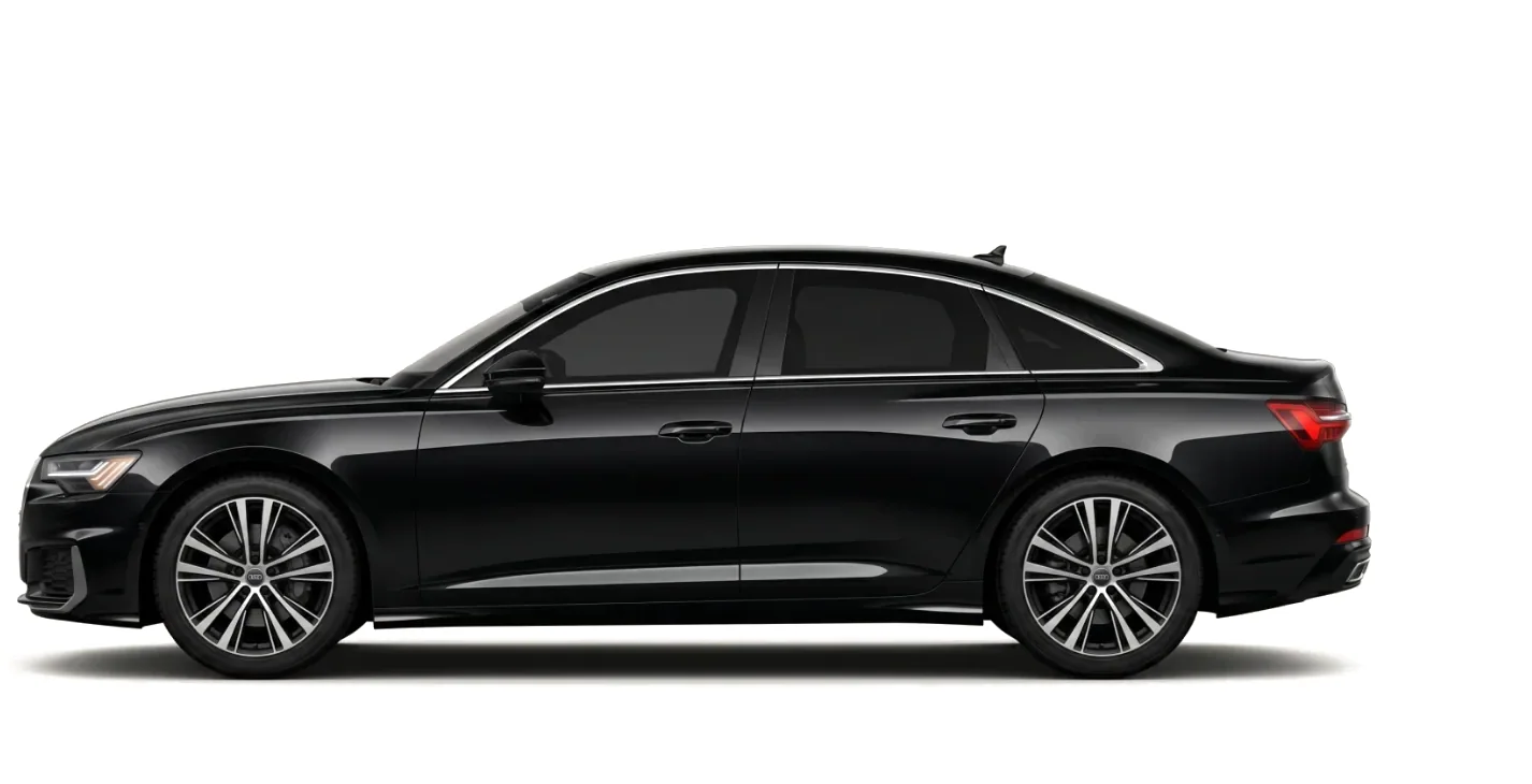 Black executive sedan, shown in a clean side profile